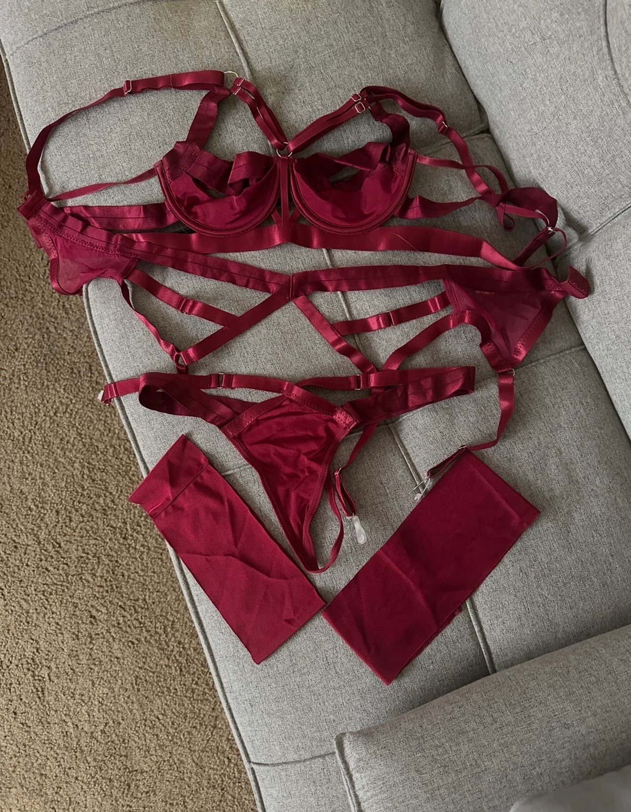 Red Strappy Lingerie - Image 2