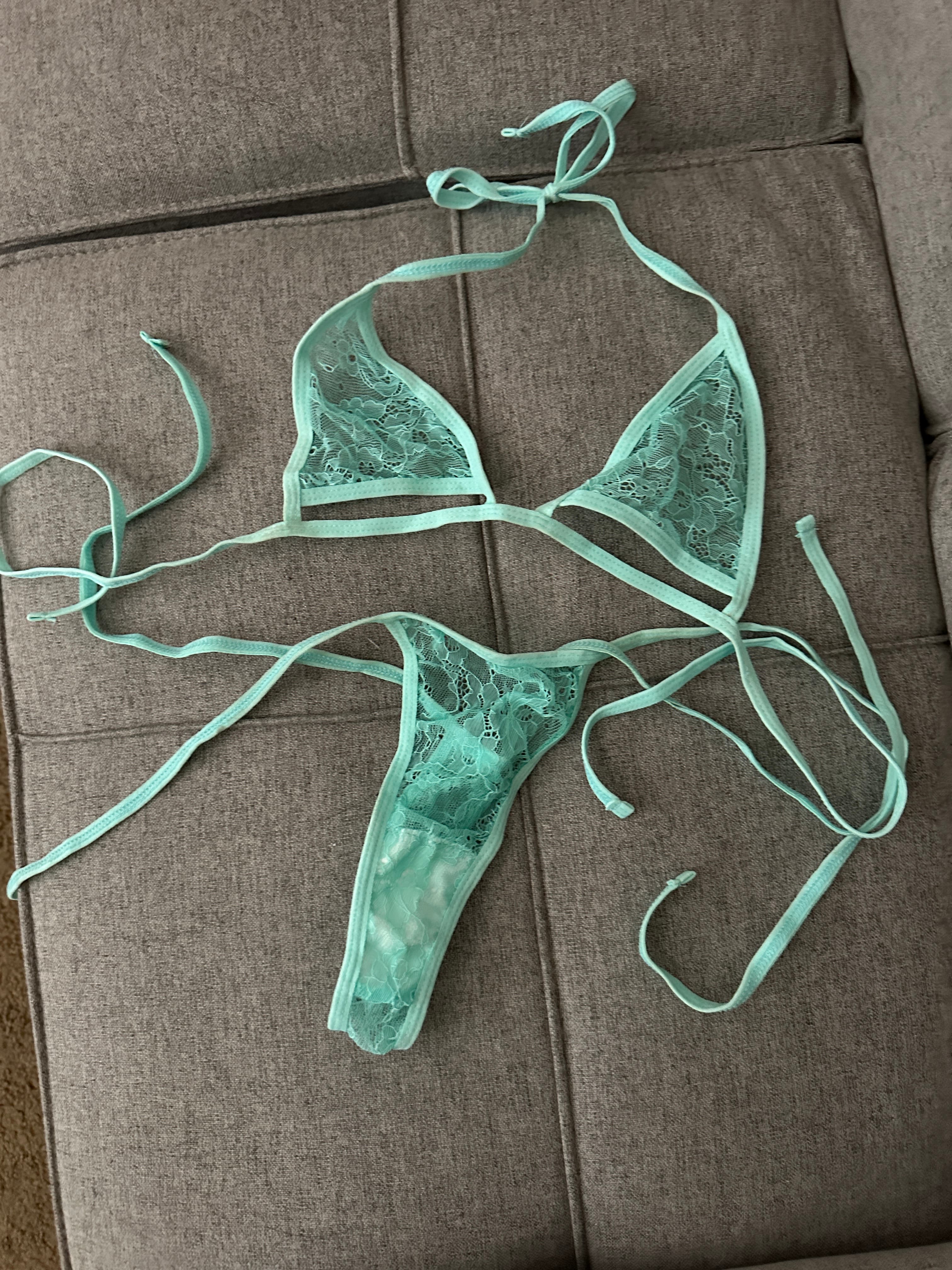 Baby Blue Lace Microkini - Image 2
