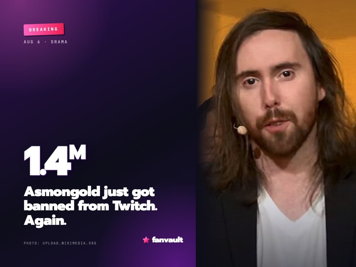 Asmongold just got banned from Twitch. Again.