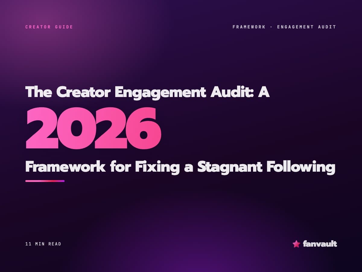 The Creator Engagement Audit: A 2026 Framework for Fixing a Stagnant Following