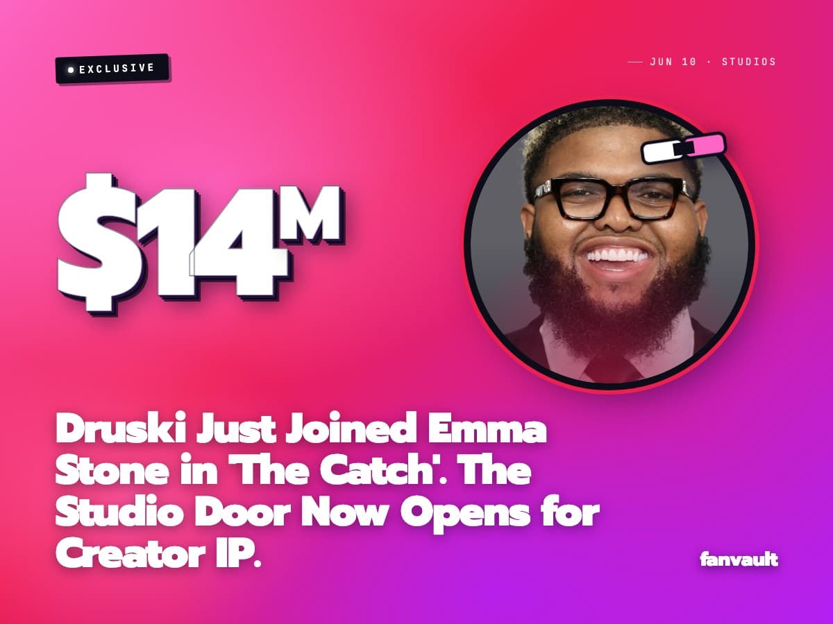 Druski Just Joined Emma Stone in 'The Catch'. The Studio Door Now Opens for Creator IP.