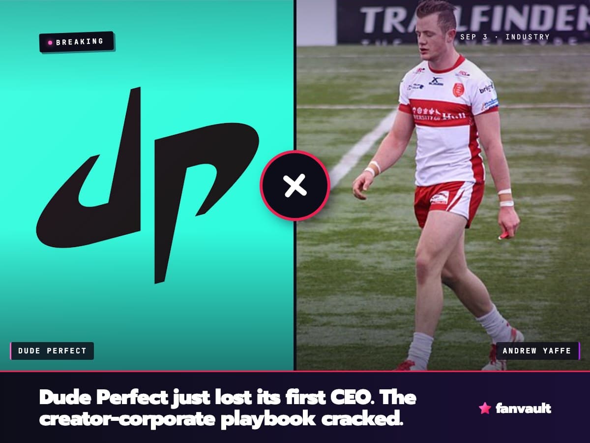Dude Perfect just lost its first CEO. The creator-corporate playbook cracked.