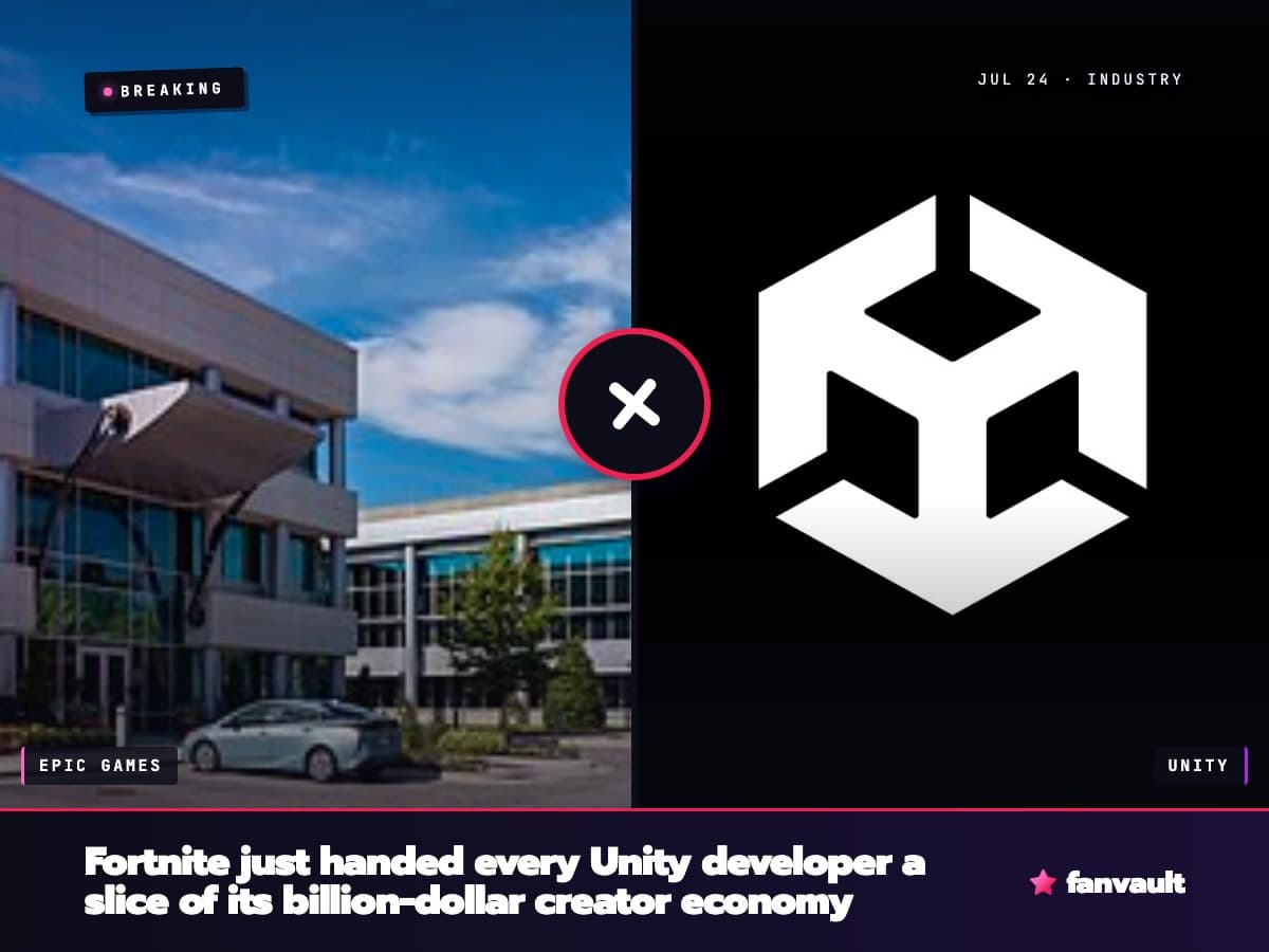 Fortnite just handed every Unity developer a slice of its billion-dollar creator economy