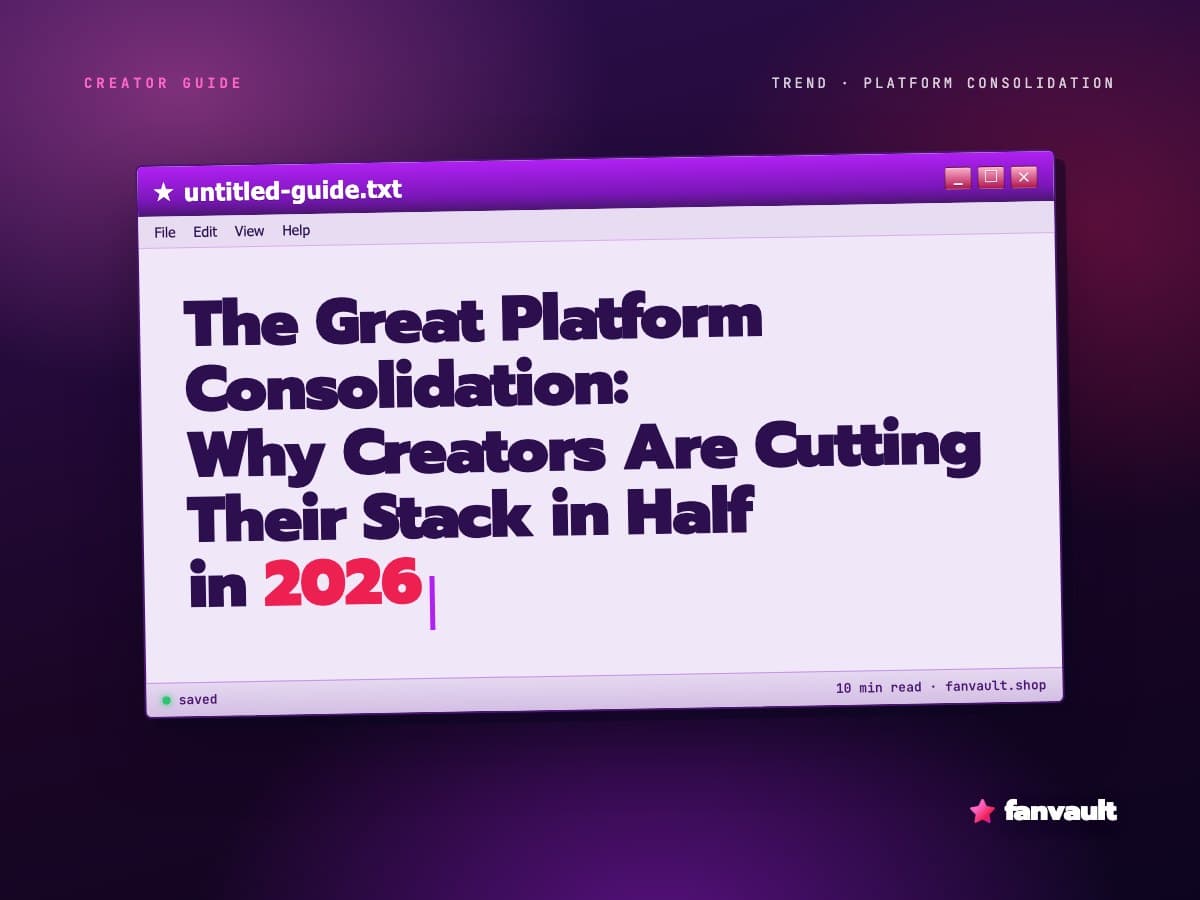 The Great Platform Consolidation: Why Creators Are Cutting Their Stack in Half in 2026