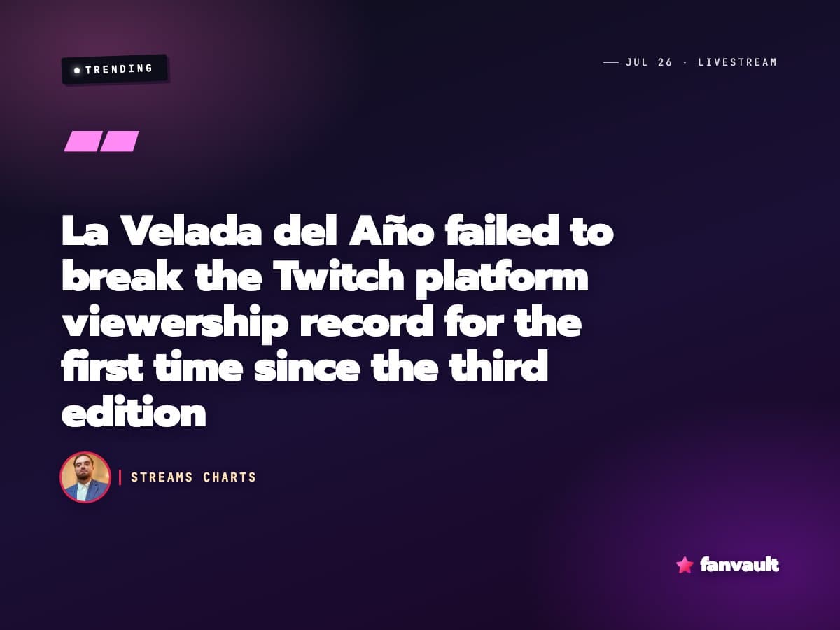 Ibai's La Velada just lost its Twitch record. Multistreaming ate the crown.
