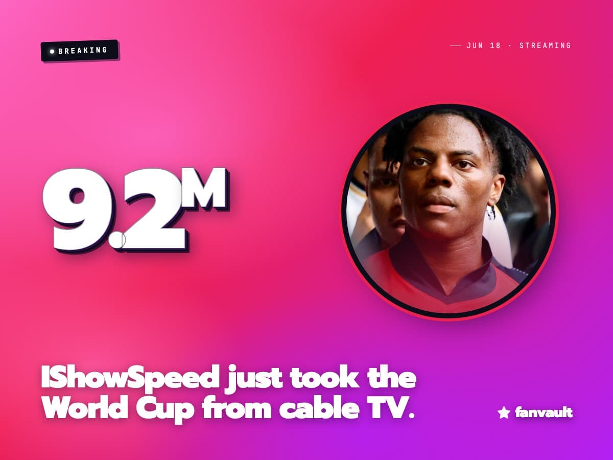 IShowSpeed just took the World Cup from cable TV.
