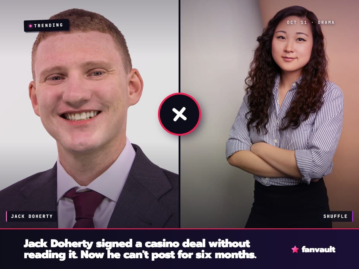 Jack Doherty signed a casino deal without reading it. Now he can't post for six months.