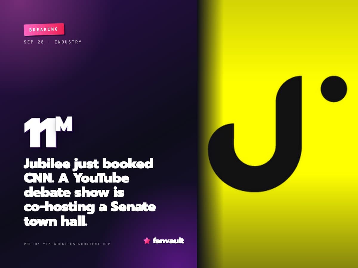 Jubilee just booked CNN. A YouTube debate show is co-hosting a Senate town hall.