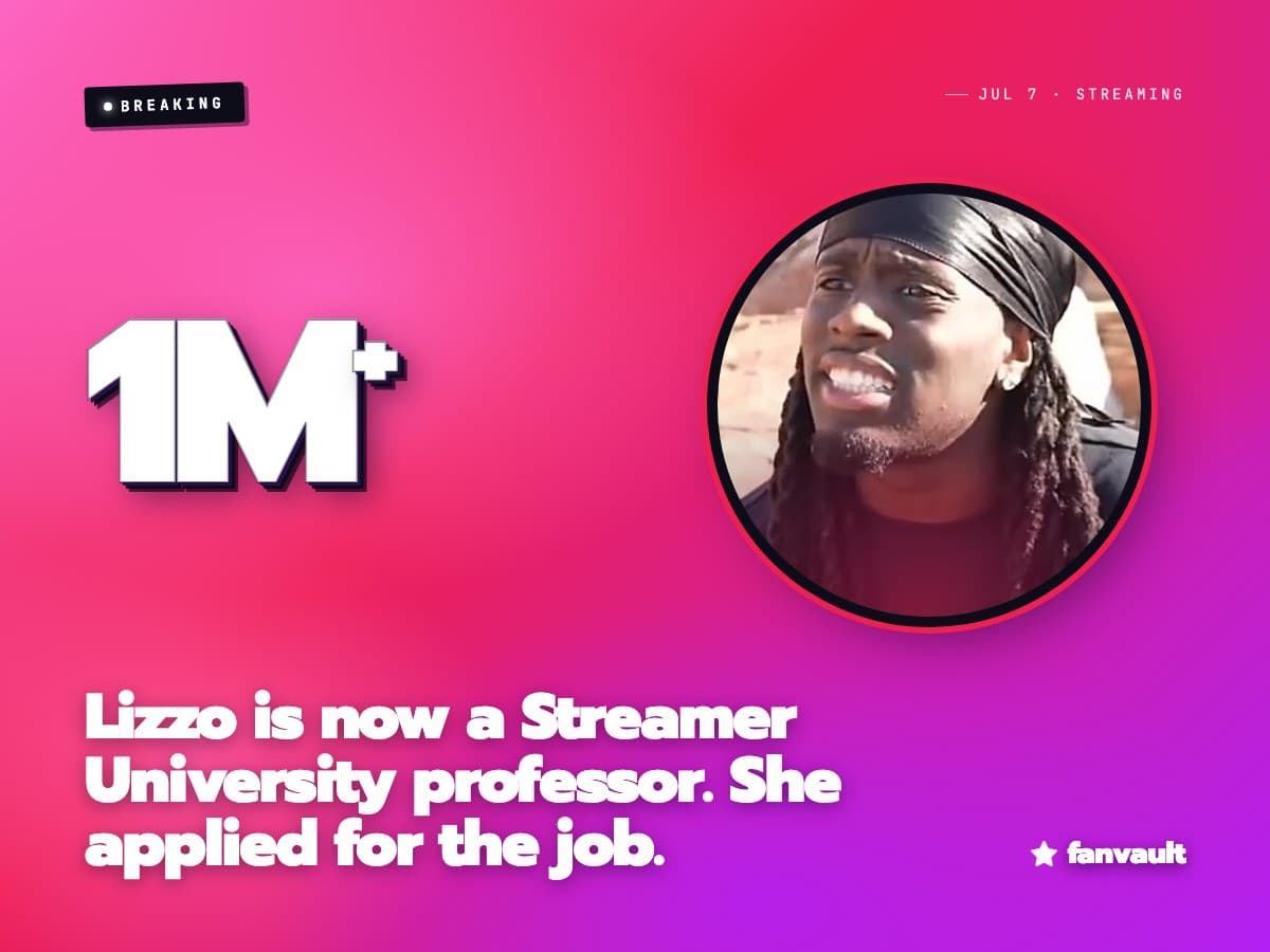 Lizzo is now a Streamer University professor. She applied for the job.