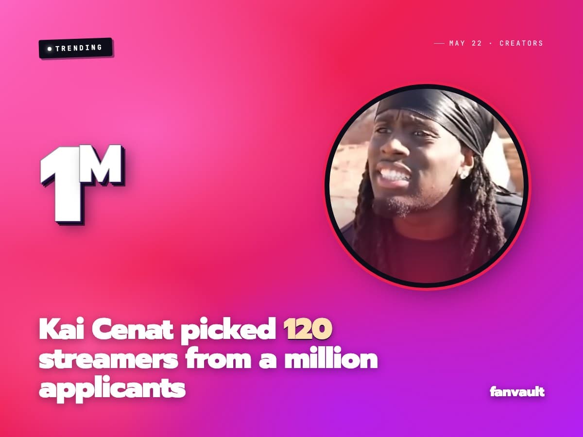 Kai Cenat picked 120 streamers from a million applicants