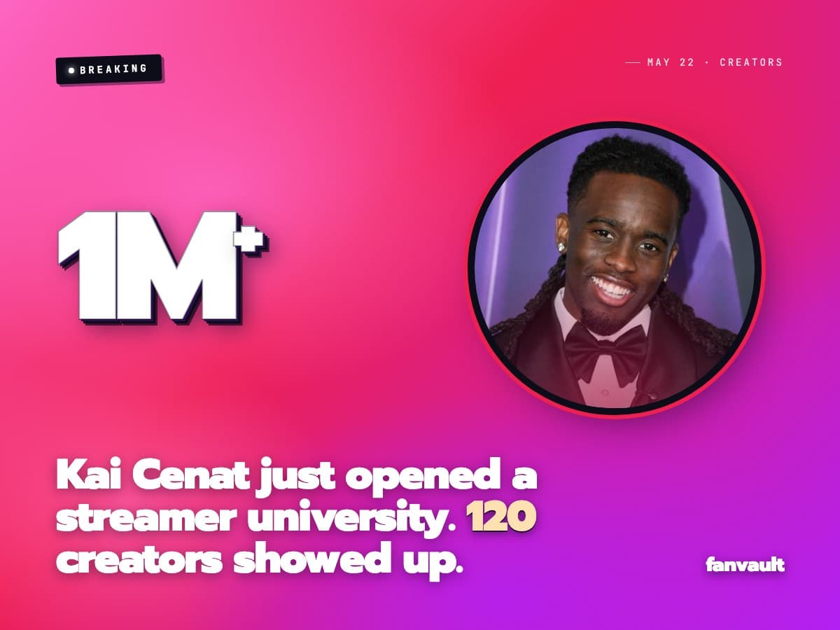 Kai Cenat just opened a streamer university. 120 creators showed up.