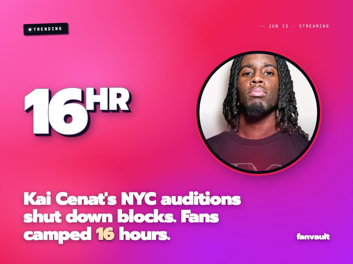 Kai Cenat's NYC auditions shut down blocks. Fans camped 16 hours.