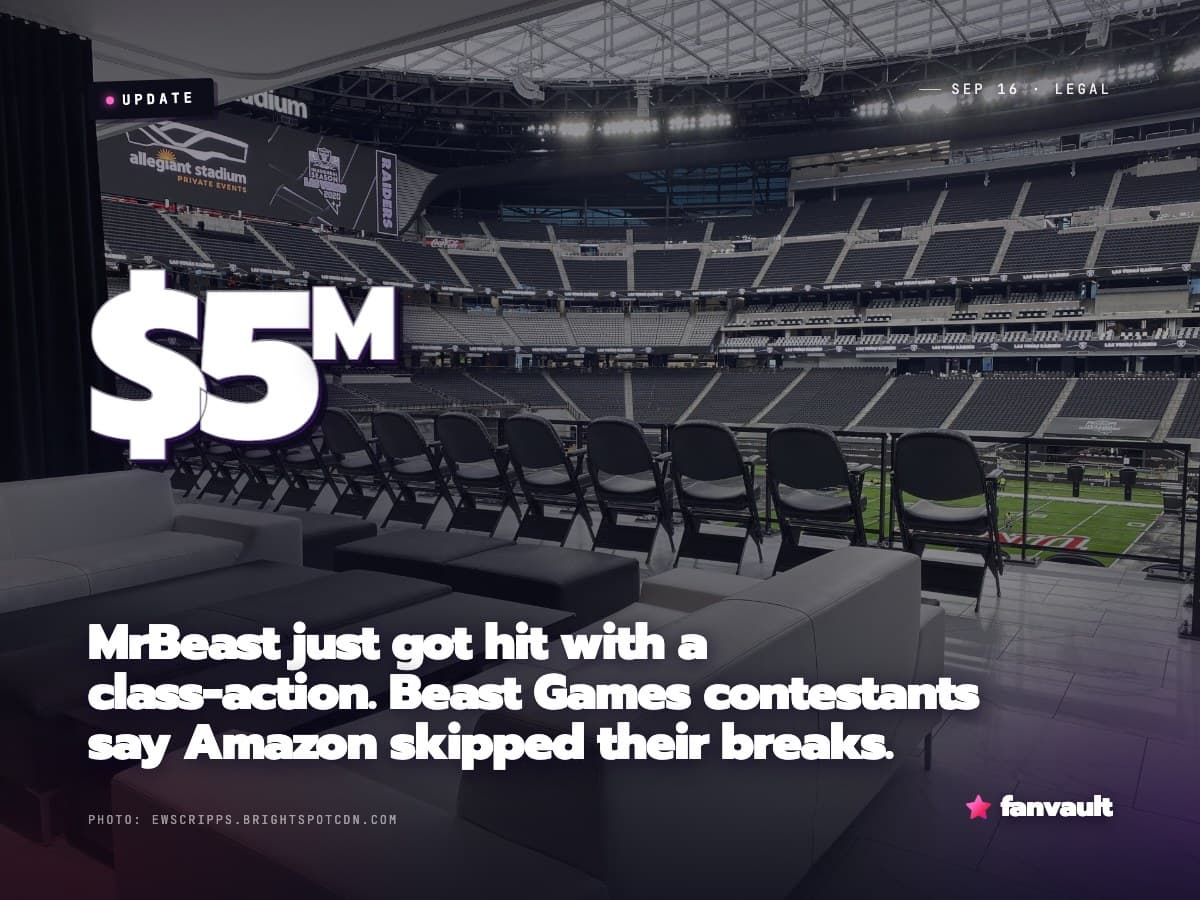 MrBeast just got hit with a class-action. Beast Games contestants say Amazon skipped their breaks.