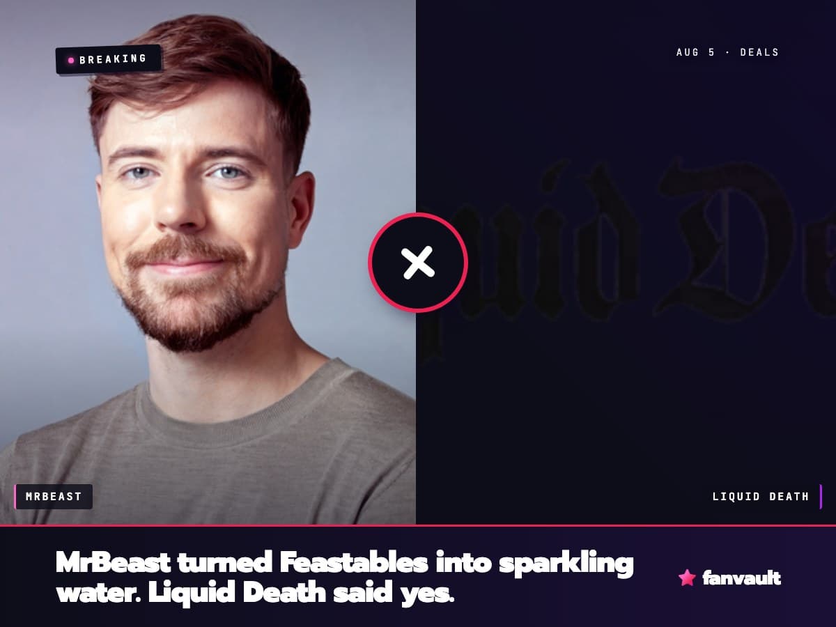 MrBeast turned Feastables into sparkling water. Liquid Death said yes.