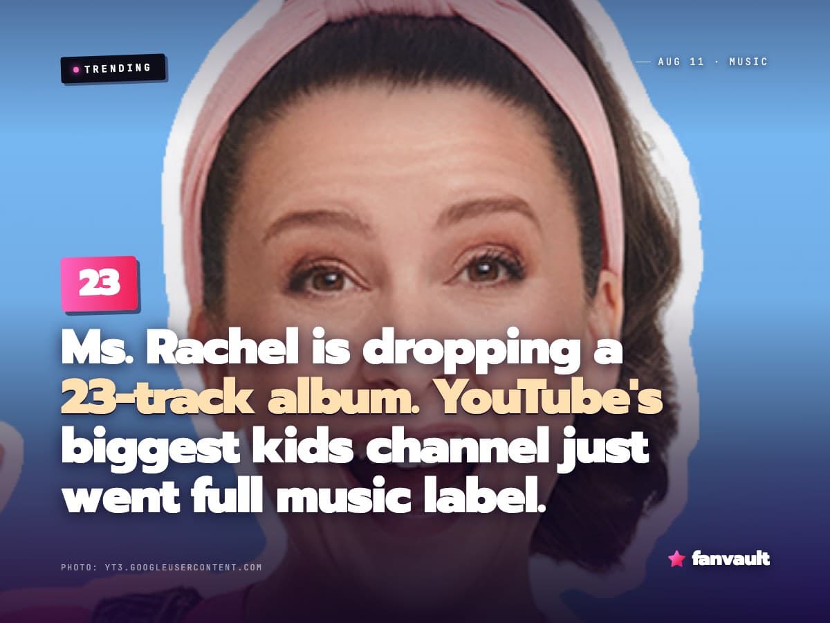 Ms. Rachel is dropping a 23-track album. YouTube's biggest kids channel just went full music label.