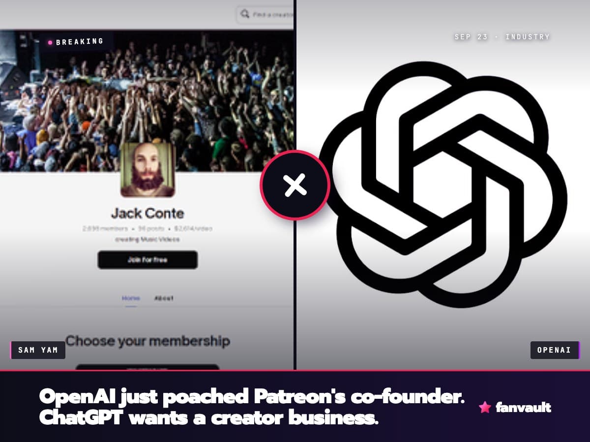 OpenAI just poached Patreon's co-founder. ChatGPT wants a creator business.