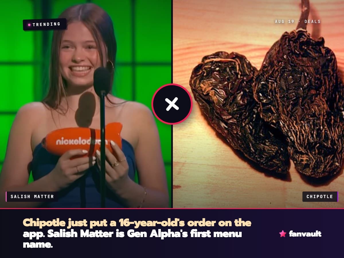 Chipotle just put a 16-year-old's order on the app. Salish Matter is Gen Alpha's first menu name.
