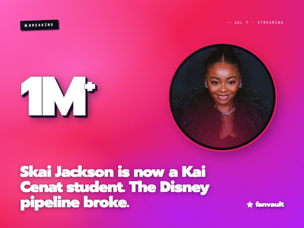 Skai Jackson is now a Kai Cenat student. The Disney pipeline broke.