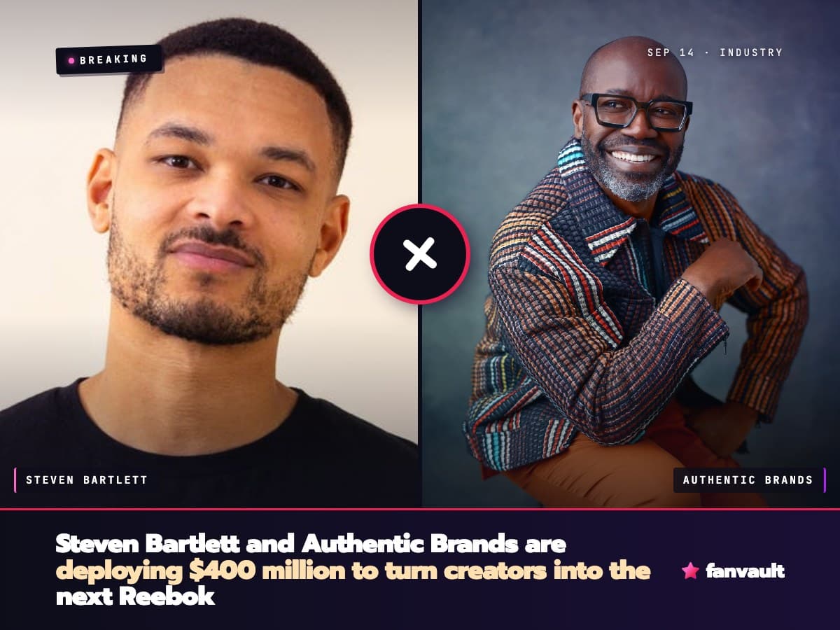 Steven Bartlett and Authentic Brands are deploying $400 million to turn creators into the next Reebok